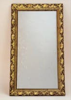 Miroir - Bois doré - Reliefs en stuc