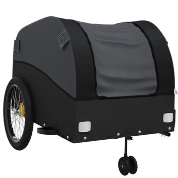 vidaXL Fietskar met wiel met opslag Zwart L Oxford polyester, Verzenden