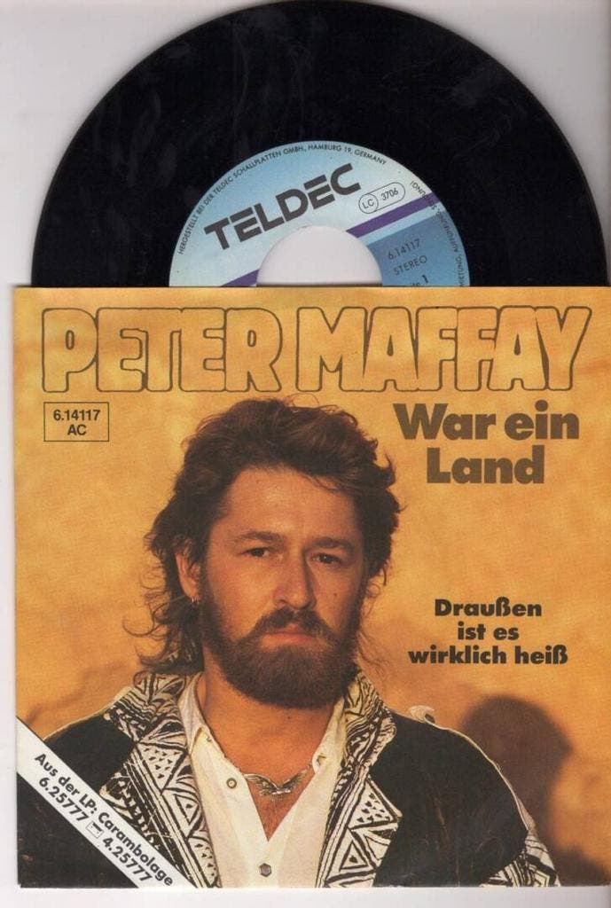 Peter Maffay – War Ein Land / Draussen Ist Es Wirklich Heiss, Cd's en Dvd's, Vinyl Singles, Ophalen of Verzenden