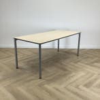 Eromes kantinetafel 180x80 cm,  ahorn - grijs, Bureau