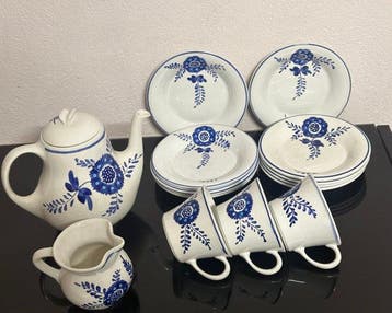 blue floral - Service de table (15) - Porcelaine - Richard