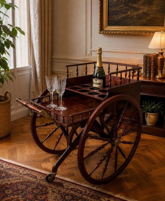 Serveerwagen - Hout, Antiek en Kunst, Curiosa en Brocante