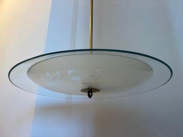 Lampe à suspendre - Laiton, Verre