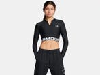 Under Armour Heatgear Rib 1/4 Zip Ls-Blk - Maat LG, Kleding | Dames, Zwart, Maat 42/44 (L), Nieuw, Ophalen of Verzenden
