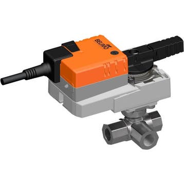 Belimo 3-Weg Kogelkraan Rp1 Kvs26 24VAC/DC 90s, Verzenden