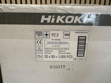 Veiling - 12.000x HiKOKI Spaanplaatschroeven 4,0 x 25 mm –, Nieuw