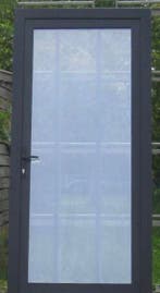 pvc buitendeur , achterdeur , deur 109 x 228 wit /zwart 9005, 100 tot 120 cm, 215 cm of meer, Nieuw, Ophalen of Verzenden