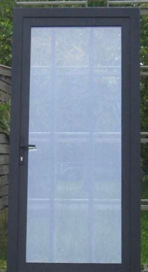pvc buitendeur , achterdeur , deur 109 x 228 wit /zwart 9005, Bricolage & Construction, Fenêtres & Moustiquaires, Enlèvement ou Envoi