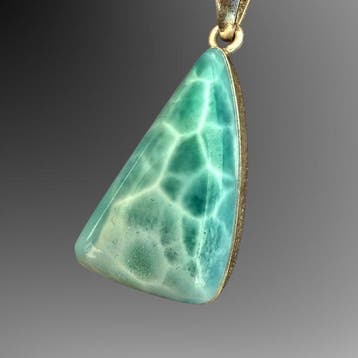 Magnifique Pendentif en Larimar - argent 925 Pendentif -