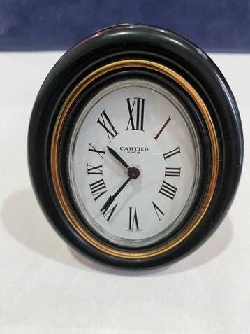 Bureauklok - Cartier - Verguld - 1960-1970, Antiek en Kunst
