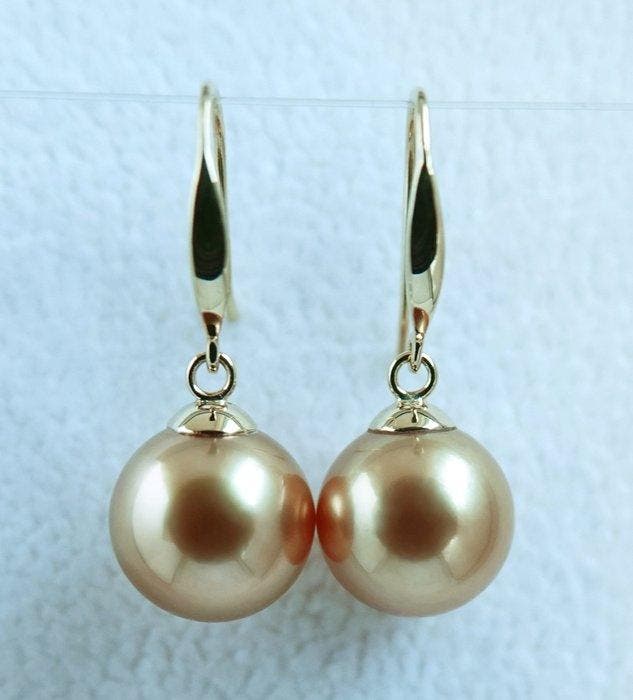 Zonder minimumprijs - Oorbellen - 18 kt. Geelgoud - 24K, Bijoux, Sacs & Beauté, Boucles d'oreilles