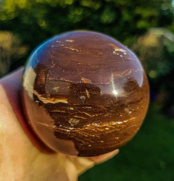 Amber - Barnsteen - Sphere Gold Amber HQ Freeform Barnsteen