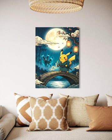 SDIMART 1996 - Pikachu Vs Umbreon Uukiyo-e  Pokémon