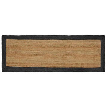 vidaXL Gebied Tapijt Donkergrijs 80 x 300 cm Jute, Verzenden, Nieuw