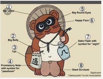 Figurine - Tanuki - Céramique, Antiquités & Art