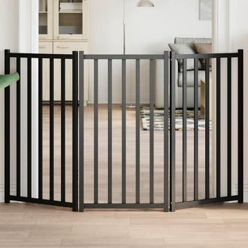 vidaXL Hondenhek inklapbaar 3 panelen 150 cm massief, Verzenden