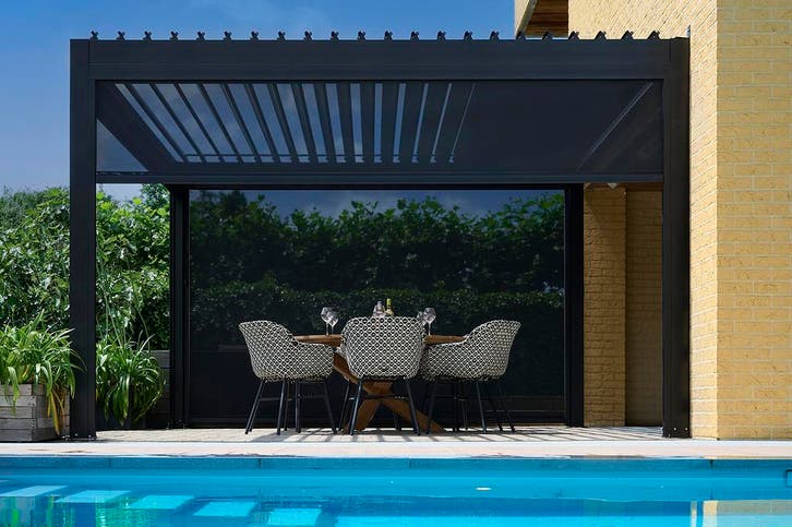 Terrasoverkapping met Lamellendak - LUX, Jardin & Terrasse, Verrières