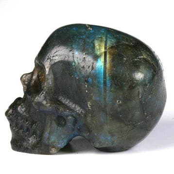 86 g 5,10 × 3,90 cm archaïsche schedel - AA labradoriet