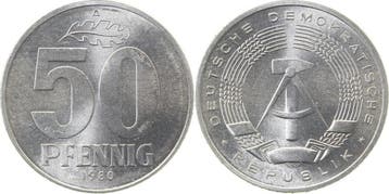 50 Pfennig Ddr 1980a, Verzenden, België
