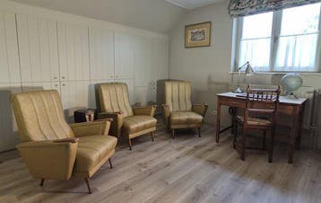 Fauteuil - Eik, Synthetisch leder - Vintage set drie