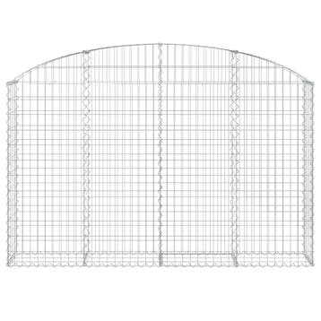 vidaXL Schanskorf gewelfd 200x30x120/140 cm gegalvaniseerd, Verzenden, Nieuw