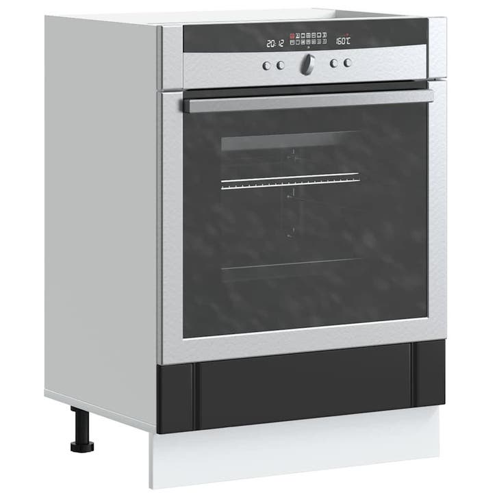 vidaXL Ovenkast Lucca bewerkt hout zwart, Huis en Inrichting, Kasten | Overige, Nieuw, Verzenden