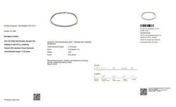 Sans prix de réserve - Bracelet de tennis - 14 carats Or