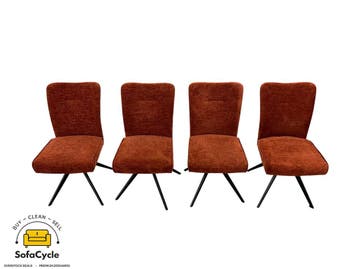 Eetkamerstoelen set van 4 roest met draaifunctie – overstock, Huis en Inrichting, Verzenden, Nieuw