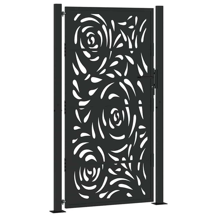 Stalen tuinpoort zwart - Tweede kansje, OP = OP!, Tuin en Terras, Tuinpoorten, Zo goed als nieuw, Staal, Looppoort, 150 tot 200 cm