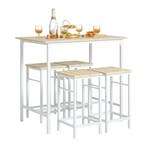 2dekans | SoBuy Bartafel met 4 Krukken - Modern - max. 120, Ophalen of Verzenden, Nieuw
