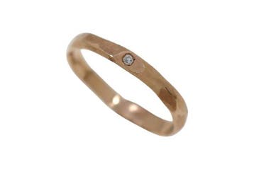 Ring - 9 kt. Roségoud - 0.02ct. tw. Diamant (Natuurlijk), Handtassen en Accessoires, Nieuw