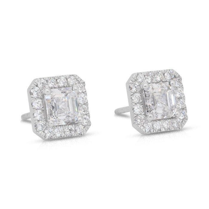 Oorbellen - 18 karaat Witgoud - 2.52ct. tw. Diamant, Bijoux, Sacs & Beauté, Boucles d'oreilles