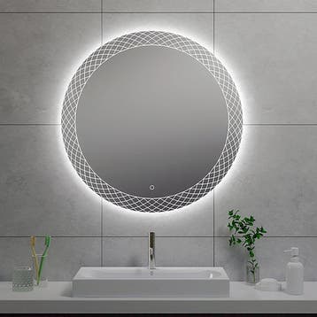 LED Spiegel 80cm | 15W | 2800–6400K | Dimbaar Touch | Rond, Maison & Meubles, Verzenden