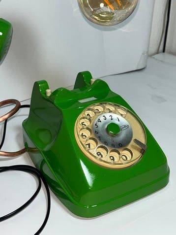 Lampe de table - laiton métal cuivre plastique - Téléphone, Antiquités & Art