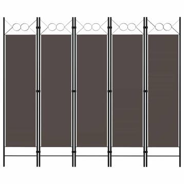 vidaXL Kamerscherm met 5 panelen 200x180 cm antraciet, Verzenden