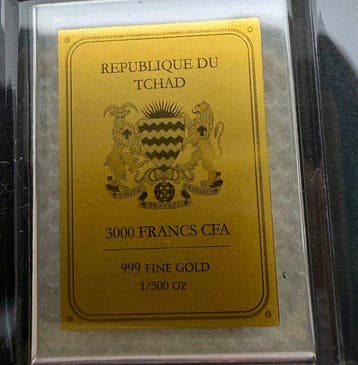 Tsjaad. 3000 Francs ND Gorch Fock , 1x500 Oz oro (.999)