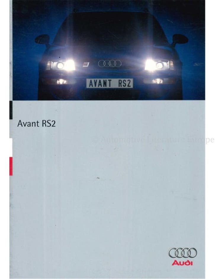 1995 AUDI RS2 AVANT BROCHURE DUITS, Boeken, Auto's | Folders en Tijdschriften