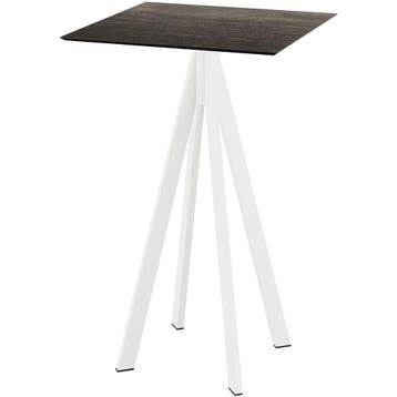 Statafel | INFINITY | HPL/RVS | Houtlook Blad | Wit Frame |, Verzenden