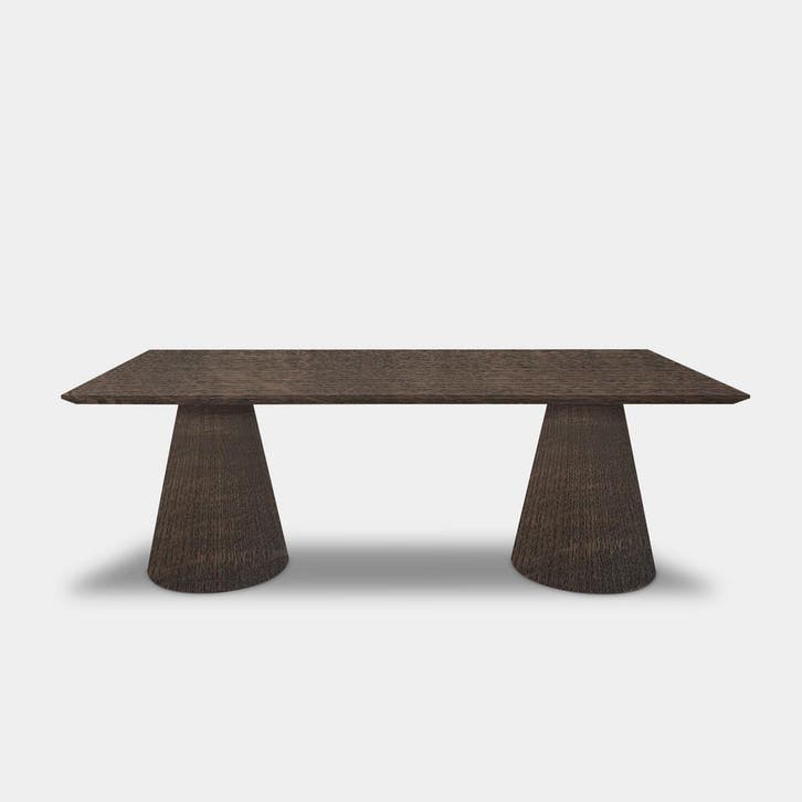 Tafel Rechthoekig Eikenhout  Kegelpoot  220x100, Huis en Inrichting, Tafels | Eettafels