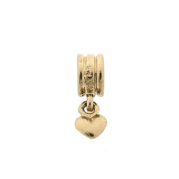 Pandora bedel; Goud; Dangling Heart (Hanger of bedel), Ophalen of Verzenden, Gebruikt, Goud, Overige merken