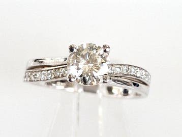 Bague de fiançailles - 18 carats Or blanc - 0.90ct. tw.