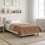 vidaXL Winter Duvet Taupe 155 x 200 cm Microvezel en Teddy, Verzenden