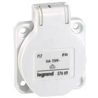 Prise encastrable Legrand 230V 16A Blanc P17 - 057669, Bricolage & Construction, Électricité & Câbles, Envoi