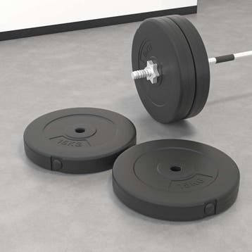 vidaXL Halterschijven 2 stuks 30 kg beton, Verzenden