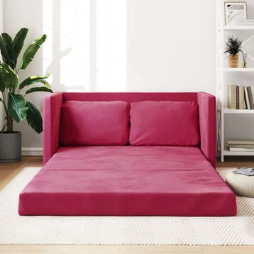 vidaXL Slaapbank vloermodel 2-in-1 122x204x55 cm fluweel, Verzenden