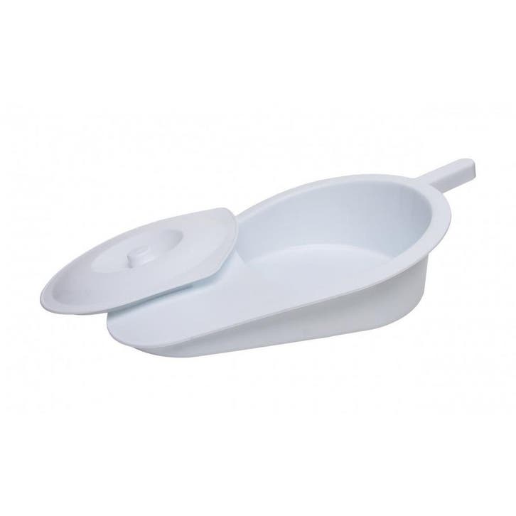Kunststof bedpan met deksel, Divers, Matériel Infirmier, Envoi
