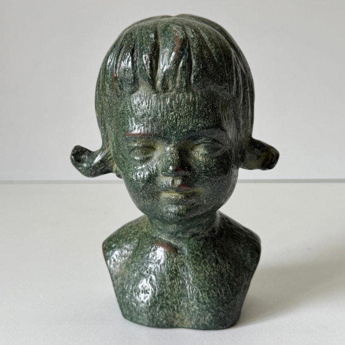 Gebroeders van Paridon - Sculpture, Buste van een Meisje -, Antiquités & Art, Curiosités & Brocante
