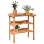 vidaXL Plantentafel met schappen 78x38x82,5 cm vurenhout, Verzenden