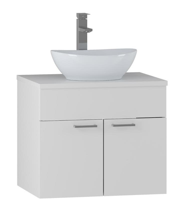 Wastafelkast Colorado 60 x 46 x 52 cm - Wit - Badmeubel, Huis en Inrichting, Badkamer | Badkamermeubels, Nieuw, Verzenden