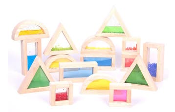Commotion Sensorische regenboog blokken set, Kinderen en Baby's, Ophalen of Verzenden, Nieuw, Bouwen